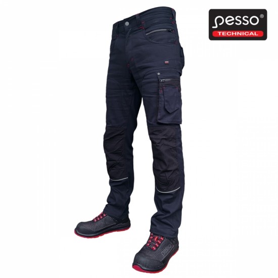 Kelnės Twill Stretch 215M tamsiai mėlynos 3.8350