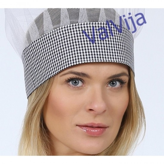 Kepurė "Virėjo" su tinkleliu, audinys M5507OL 2.329 Kepurė "Virėjo" su tinkleliu, audinys M5507OL 2.329